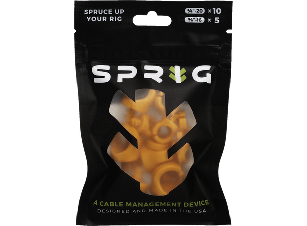Sprig Cable Management Value Pack Pakke med 10 stk 1/4", 5 stk 3/8" Orange 