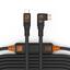Tetherpro USB-C til USB-C 9,4m Hi-vis Svart Right Angle