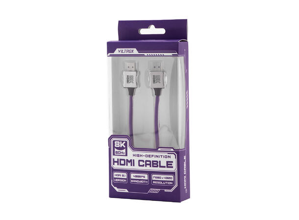 Viltrox 8K HDMI 2.1 Profesjonell High-Speed Kabel (Lilla) 