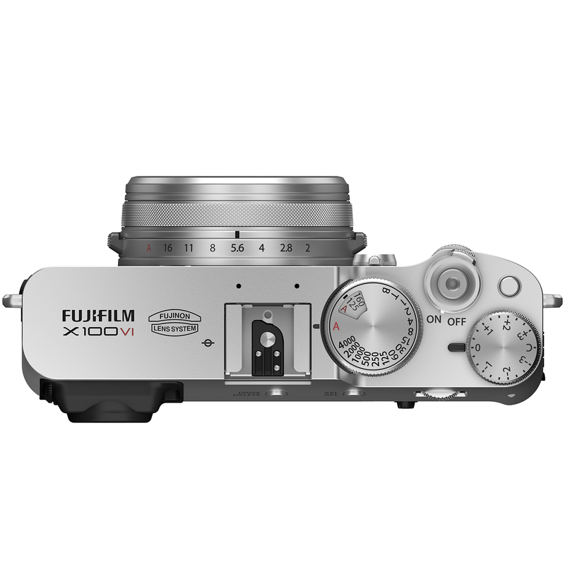 Fujifilm X100VI Silver Værtettet, hybridsøker, Fujinon 23mm f/2