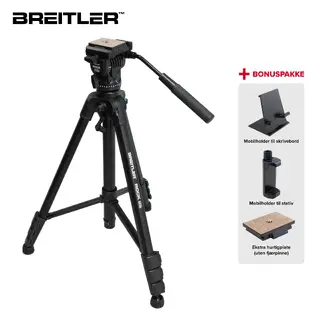Breitler Rock 206 aluminium tripod Stativ for foto, video og spottingscope