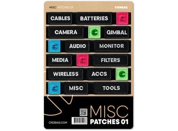 CRDBAG Patches 01 Broderte borrelåsmerker til crdbag 
