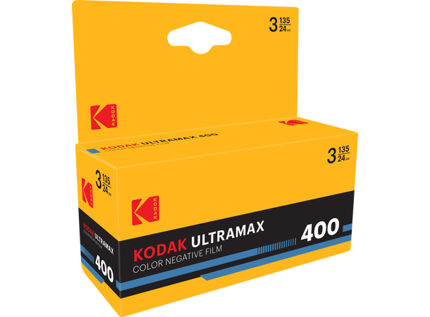 Eastman Kodak Ultramax 400 135-24 3 pkn Fargefilm, 400 ASA, 24 bilder, 3 ruller 
