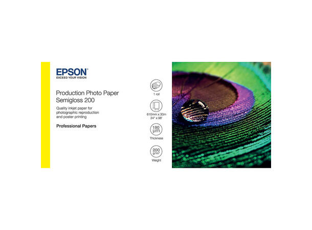 Epson Production Photo Paper Semigloss 24", 30m, 200 gsm
