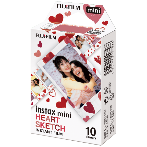 Fujifilm Instax Film mini Heart Sketch 10ark.Fuji Instax mini/Polaroid PIC300