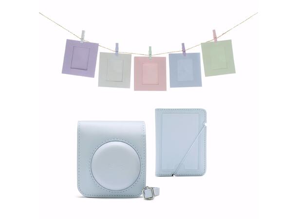 Fujifilm Instax Mini 12 Accessory Kit Pastel Blue. Veske, album og rammer 