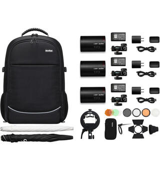 Godox AD100Pro TTL Pocket 3-Light Kit Backpack kit