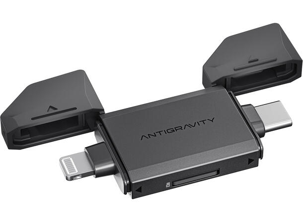 Insta360 Antigravity Quick Reader Kortleser med USB-C og Lightning 