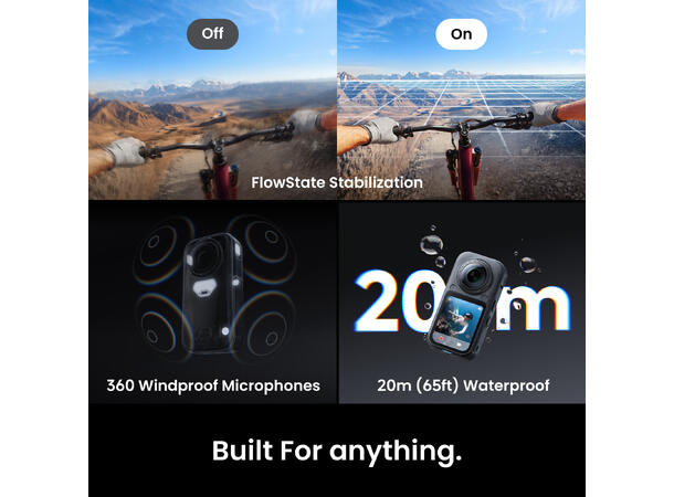 Insta360 X6 Essentials Bundle, Sort 8K 360° Actionkamera 