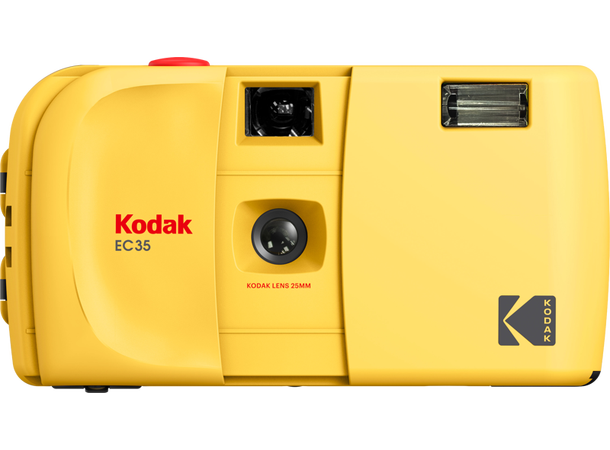 Kodak EC35 kamera m/Kodak film. Gul Inkludert 24 bilder Kodakfilm 