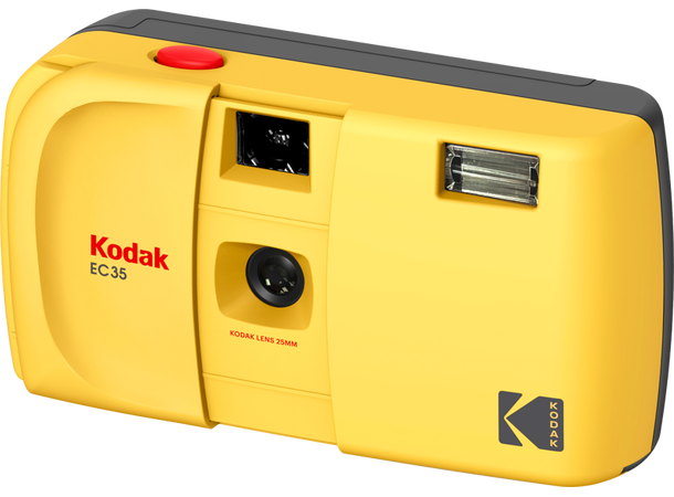 Kodak EC35 kamera m/Kodak film. Gul Inkludert 24 bilder Kodakfilm 