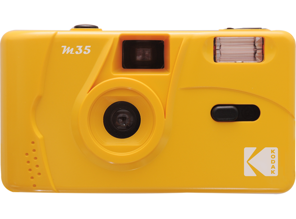 Kodak M35 Filmkamera, Gjenbrukbart Gul farge, med blits
