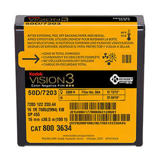 Kodak Vision3 16mm 50D 7203 100ft AHU Negativ fargefilm, ECN-2, 33 meter