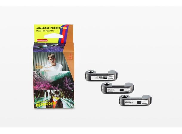 Lomography Analogue Trio Mixed Pack 110 ISO/ASA 200. 110 negativ fargefilm 