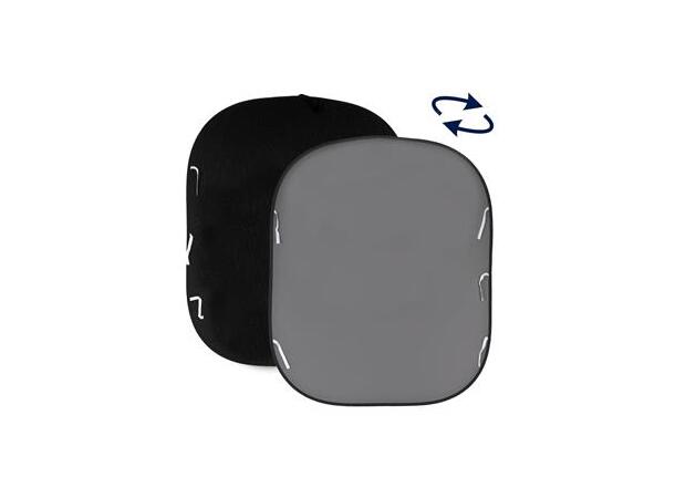 Manfrotto Bakgrunn 1.5X1.8m Svart/Grå Sammenleggbar Vendbar 