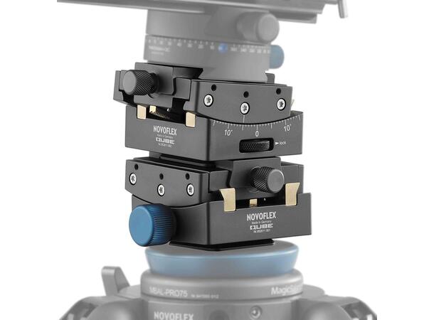 Novoflex Modular Gear Head QUBE DUO 15° swivel, Presisjons stativhode 