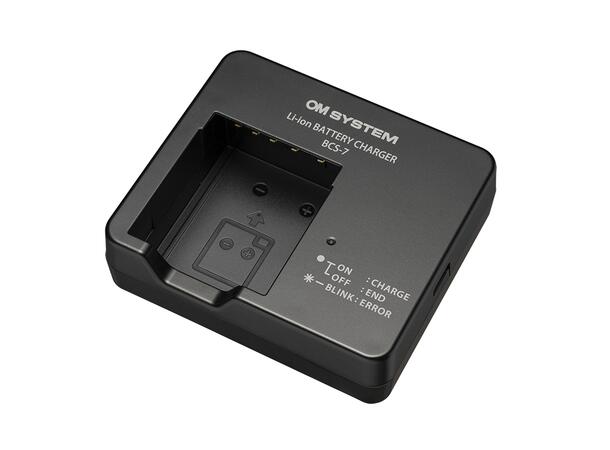 OM SYSTEM BCS-7 batterilader Lader for OM SYSTEM BLS-7 