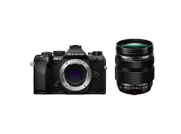 OM SYSTEM OM-5 Mark II kit, sort Sort OM SYSTEM 12-40 f/2.8 Pro II 