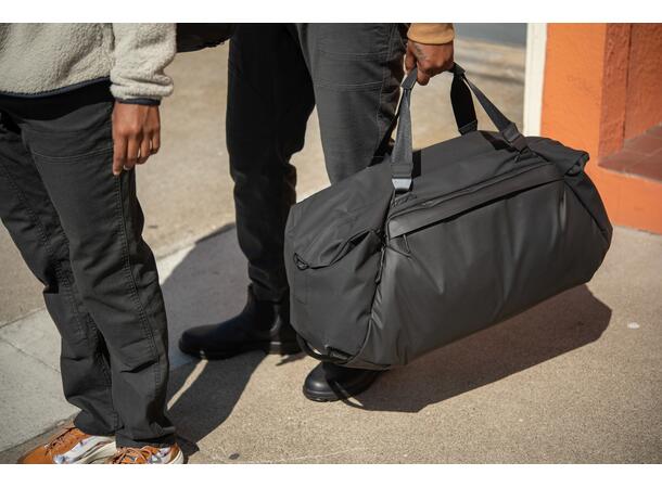 Peak Design Travel Duffel 65L Black Stor duffelbag m/ praktiske løsninger 