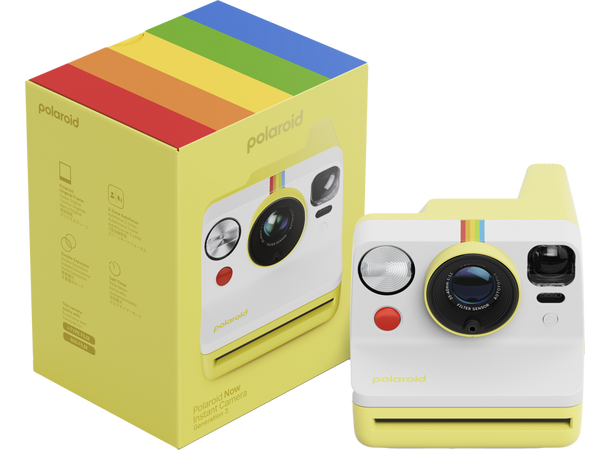 Polaroid Now Gen 3 Yellow Instantkamera, I-Type og 600 film 