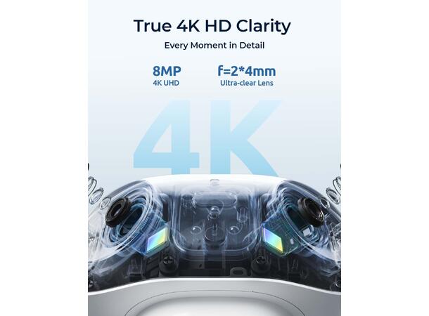 Reolink Argus 4 Pro Batteridreven, ColorX, IP66, 4K WiFi 6 