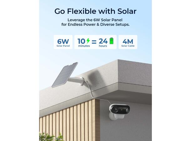 Reolink Argus 4 Pro Batteridreven, ColorX, IP66, 4K WiFi 6 