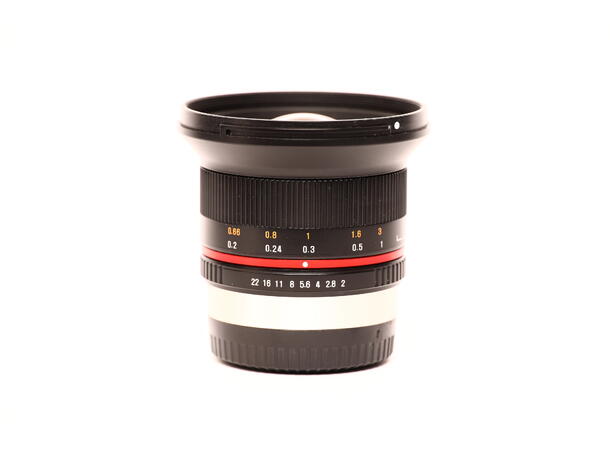 Samyang 12mm f/2.0 NCS CS BRUKT BRUKT, Se beskrivelse, for Fuji X 