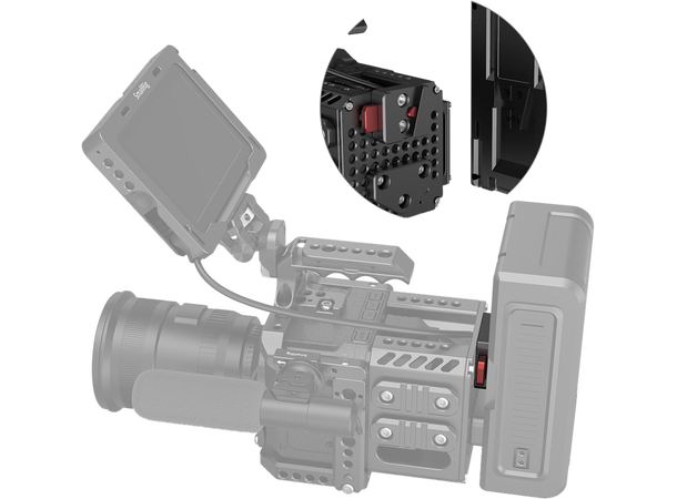 SmallRig 2801 Mini V-Lock Assembly Pakke For V-mount m/justeringsarm 