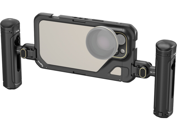 SmallRig 4392 Mobile Video Kit, tohånds Mobile Video Cage for iPhone 15 Pro Max 