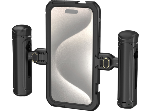 SmallRig 4392 Mobile Video Kit, tohånds Mobile Video Cage for iPhone 15 Pro Max 