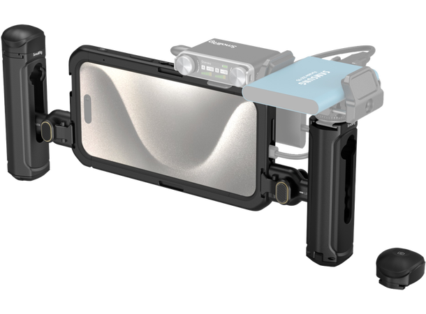 SmallRig 4392 Mobile Video Kit, tohånds Mobile Video Cage for iPhone 15 Pro Max 