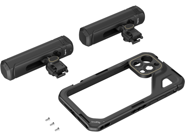 SmallRig 4392 Mobile Video Kit, tohånds Mobile Video Cage for iPhone 15 Pro Max 