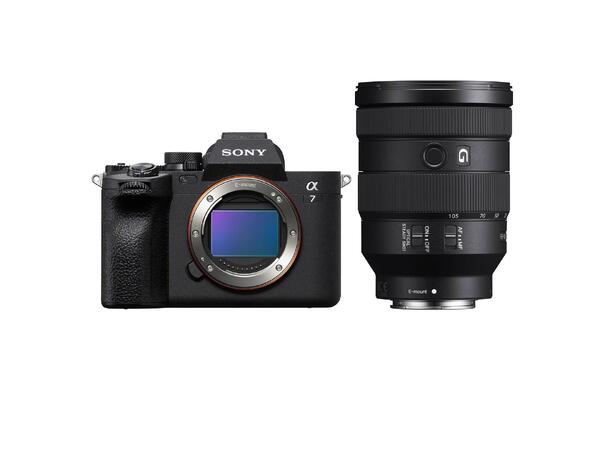 Sony A7 IV + FE 24-105mm F4 G OSS Kit 33 MP, autofokus i sanntid, 10 bilder/s.