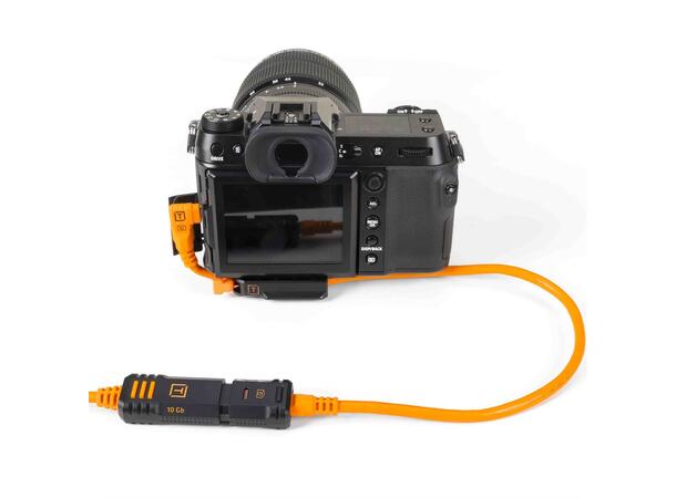 TetherPro Optima 10G TetherBoost USB-C Forlengelseskabel (4,8 m) Oransje 