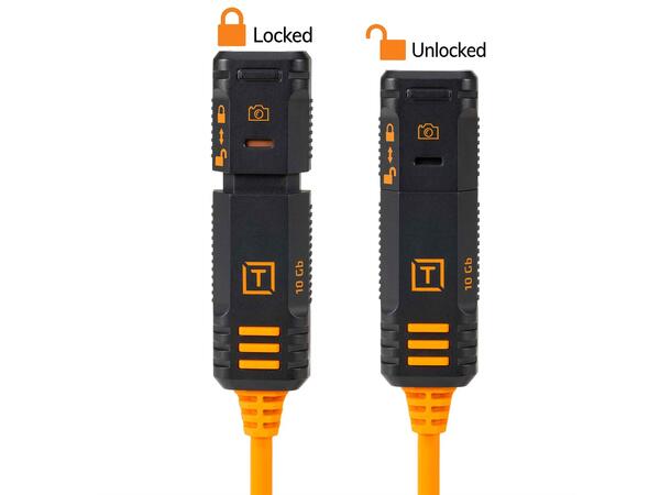 TetherPro Optima 10G TetherBoost USB-C Forlengelseskabel (4,8 m) Oransje 