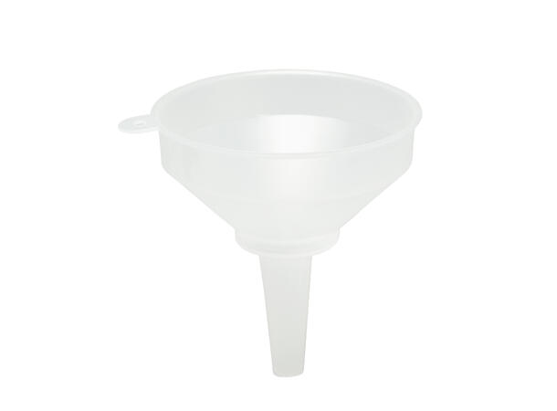 Trakt med filter 15 cm Plasttrakt i polyetylen med sil 