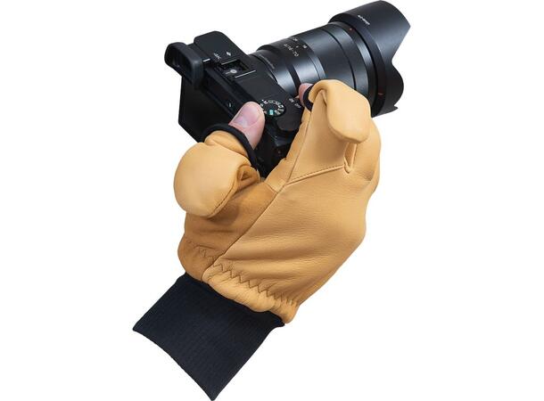 Vallerret Hatchet Fotohanske Brun L Klassisk, stilren fotohanske i lær 