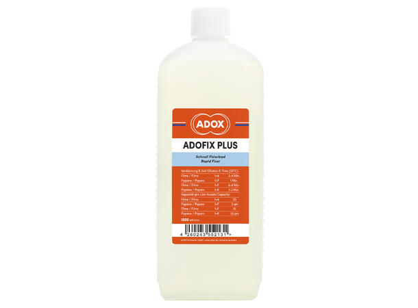 Adox Adofix Plus Fixer 1000 ml conc. Fiks til film, blad og papirfremkalling