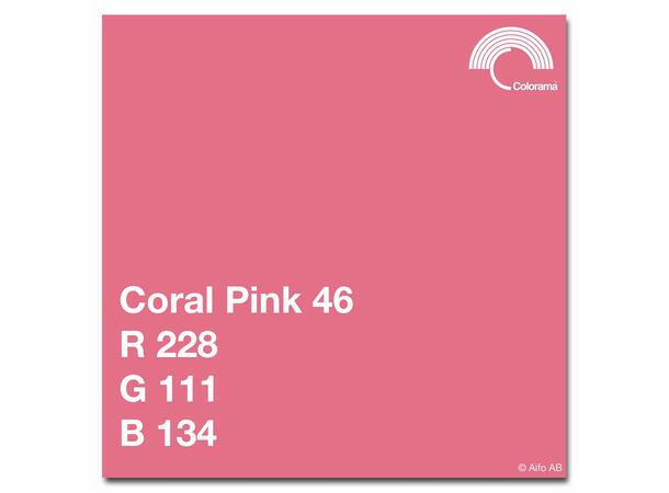 Colorama 2.72X11M Coral Pink Papirbakgrunn 2,72m bred Rosa