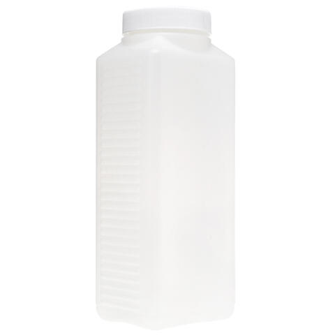 Flaske til kjemi 1000 ml hvit Bredhalset plastflaske til fotokjemi