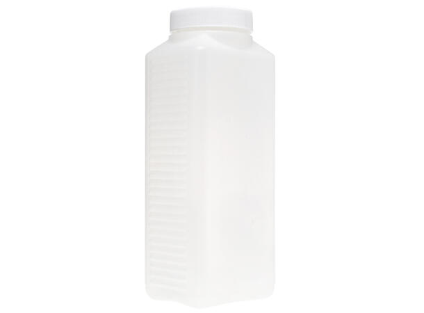 Flaske til kjemi 1000 ml hvit Bredhalset plastflaske til fotokjemi 