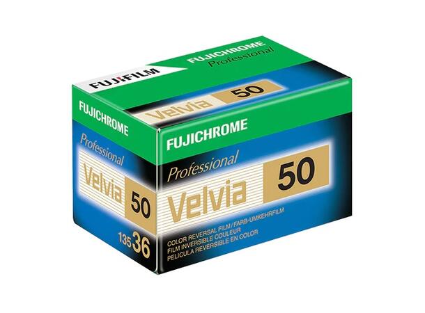 Fujifilm Fujichrome Velvia 50 135/36 E6 Positiv Dias 135-film. 36 eksp.