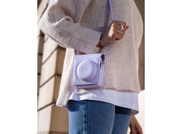 Fujifilm Instax Mini 12 Case Lilla Lilac Purple. Instax Mini 12 kameraveske 