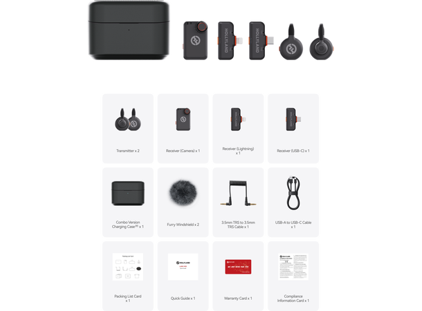 Hollyland LARK M2S Ultimat Combo Trådløs lavalier mikronfon 