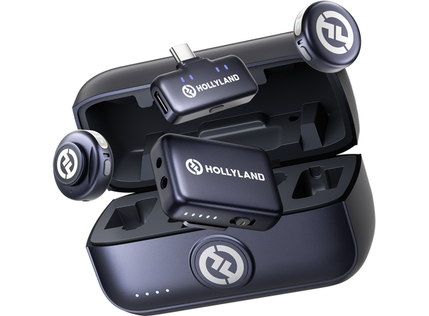 Hollyland Lark M3 Combo 2TX&2RX USB-C og kamera RX,2x Wireless mics 