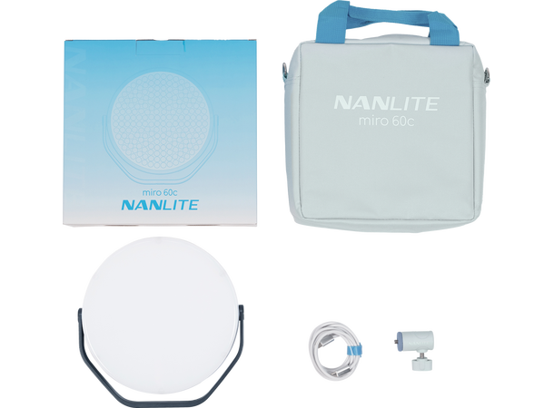 Nanlite Miro 60c LED Full-color, Rundlys Kompakt og kraftig LED-lys Midnight blue 