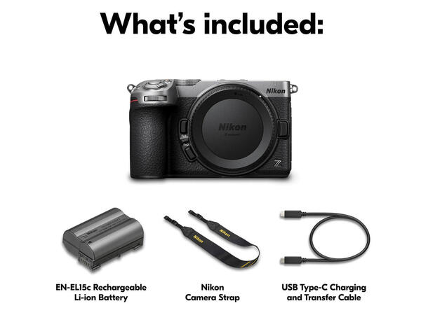 Nikon Z5IIc Kamerahus, Sølv 24,5MP Fullformat EXPEED 7 