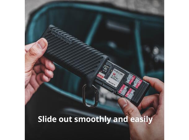 PGYTECH CreateMate Kortleser til SD kort Sort,  SD og Micro SD, med oppbevaring 