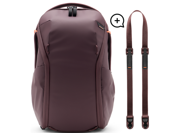 Peak Design Everyday Backpack Zip + Reim 15L Zip inkludert Leash - Eclipse 