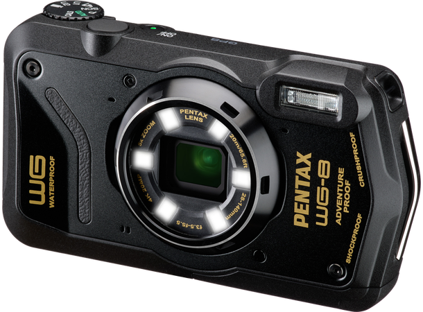 Pentax WG-8 Sort Vanntett og støtsikkert kamera 